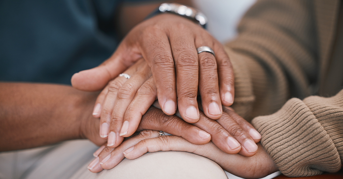 Preparing for marriage counseling - hands holding